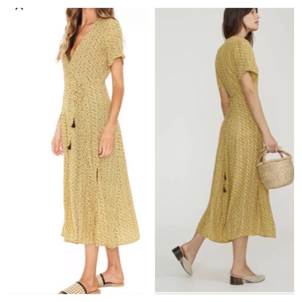 Faithfull The Brand Leila Floral Wrap Midi Dress
